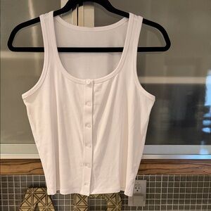 Vuori Pose Cardigan Tank, white, S